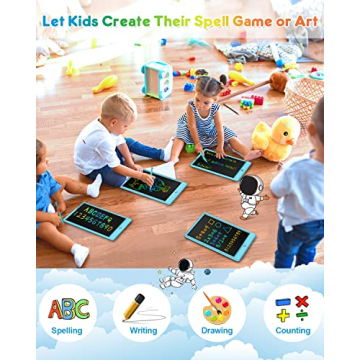 FLUESTON 10" LCD Writing Tablet for Kids - Blue