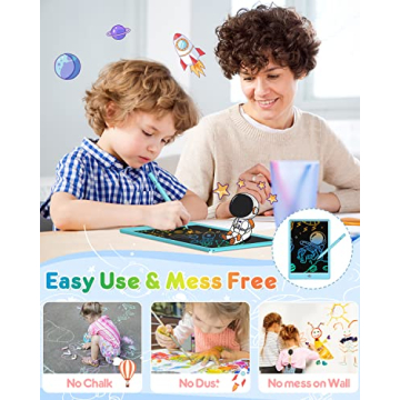 FLUESTON 10" LCD Writing Tablet for Kids - Blue
