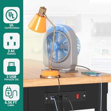 YITAHOME Adjustable Workbench 60" L X 24" W Work Bench for Garage W/Pegboard & Power Outlets Heavy-D...