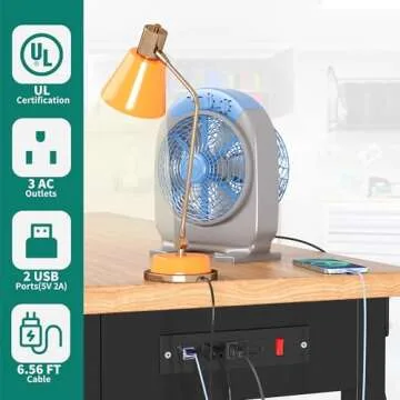 YITAHOME Adjustable Workbench 60" L X 24" W Work Bench for Garage W/Pegboard & Power Outlets Heavy-D...