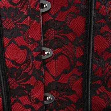 Plus size Corsets for Women Bustier Lingerie Dress Up Costume Red Medium