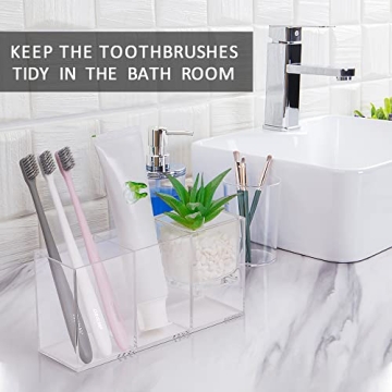 YestBuy 3-Compartment Makeup & Pen Holder Organizer