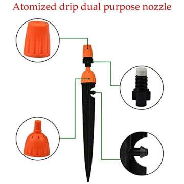 Upgrade Smart Water Pump Solar Garden Automatic Watering Device Outdoor Plants Self Drip Irrigation Solar Energy Charging Timer System Potted Plant Drip Irrigation for Potted Plants Flower Vegetables