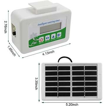 Upgrade Smart Water Pump Solar Garden Automatic Watering Device Outdoor Plants Self Drip Irrigation Solar Energy Charging Timer System Potted Plant Drip Irrigation for Potted Plants Flower Vegetables