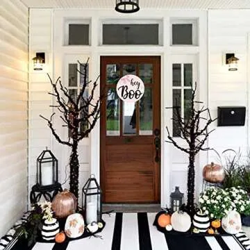 Gankbite Halloween Hey Boo Wood Sign for Festive Decor