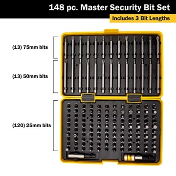 Titan 16148 Durable 148-Piece Security Bit Set