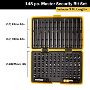Titan 16148 Durable 148-Piece Security Bit Set