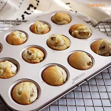 CHEFMADE Mini Muffin Pan - Non-Stick Bakeware