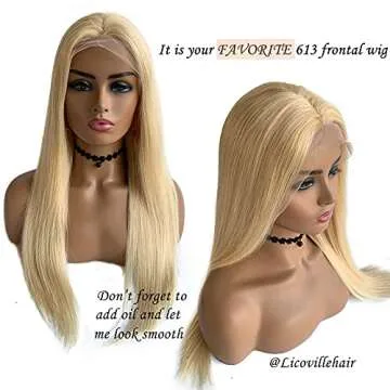 613 Blonde 13x6 Transparent Lace Front Wig Human Hair Pre Plucked with Baby Hair 150% Density Brazilian Virgin Straight Blonde Lace Frontal Wigs for Women Free Part 10 Inch