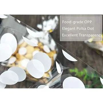 JOERSH Clear Cookie Bags with Ties - 200 Pack