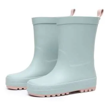 RAINANGEL Toddler Rain Boots with Easy-On Handles, Waterproof Rubber Kids Rain Boots for Girls and B...