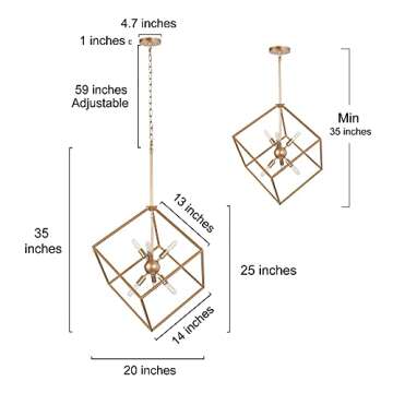 Classy Leaves Gold Chandelier Light Fixture for Home Decor