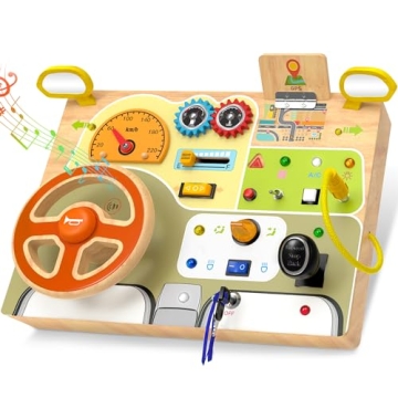 Montessori Toddler Busy Board with Light Switch