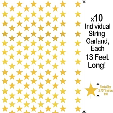 Gold Star Garland – 130 Feet for Memorable Celebrations