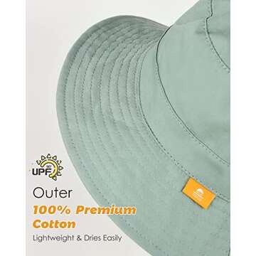 Baby Sun Hat for Boy Girl Toddler Summer Bucket Hat Kids Sun Protection Beach Hat Cotton Baby Hats G...