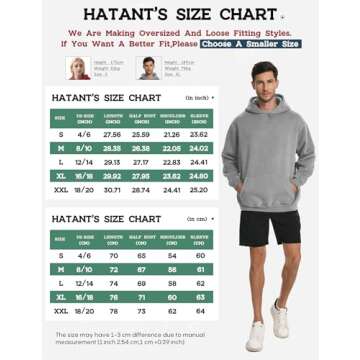Hatant Hoodies for Men Heavyweight Fleece Sweatshirts for Men Acid Wash Athletic Hoodie Vintage Oversized Matching Hoodies for Couples Men's Fashion Hoodies with Pocket Workout Tops Grey-2XL Gray