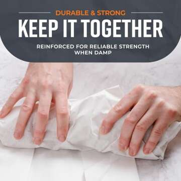 Bryco Goods White Butcher Paper Roll - 18" x 150' - Uncoated, Unwaxed, Food-Grade Kraft Paper for Smoking, Grilling, BBQ, Wrapping Meat, Packaging, and Sublimation - Made in the USA