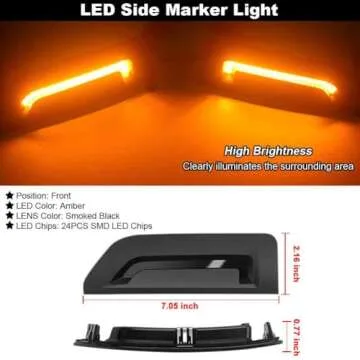 DZG LED Side Marker Lights for Ford Bronco Sport 2021-2024