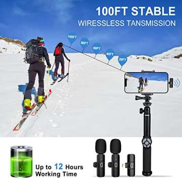 JYX Lavalier Microphones - Dual Wireless Mic for iPhone