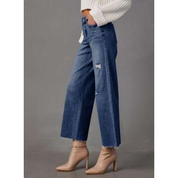Stylish Dokotoo Wide Leg Baggy Jeans for Women