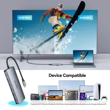 Acodot 9-in-1 USB C Hub with 4K HDMI Output and More
