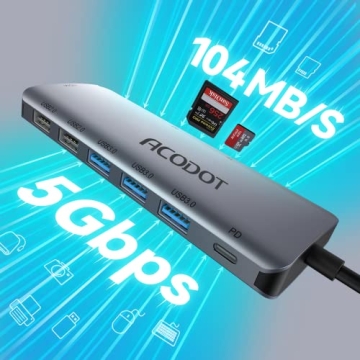 Acodot 9-in-1 USB C Hub with 4K HDMI Output and More