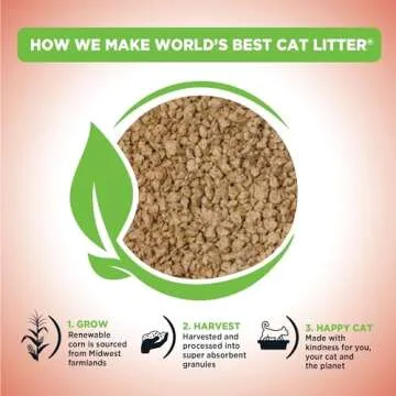 WORLD'S BEST CAT LITTER Multiple Cat Unscented, 32-Pounds - Natural Ingredients, Quick Clumping, Flushable, 99% Dust Free & Made in USA - Long-Lasting Odor Control & Easy Scooping