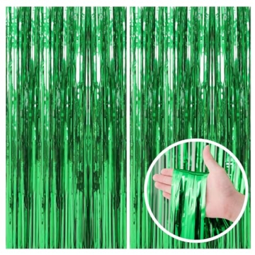 2 Pack Green Streamers Backdrop for Brilliant Party Decor
