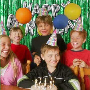 2 Pack Green Streamers Backdrop for Brilliant Party Decor