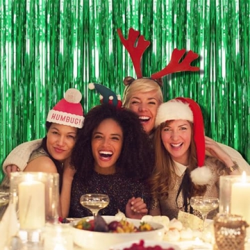 2 Pack Green Streamers Backdrop for Brilliant Party Decor