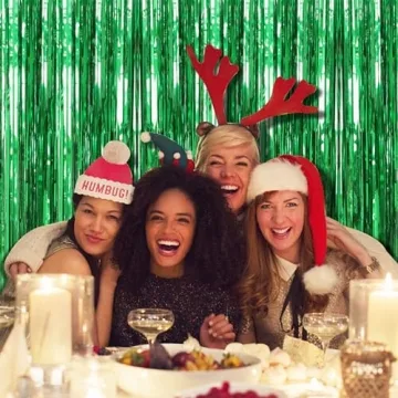 2 Pack Green Streamers Backdrop for Brilliant Party Decor