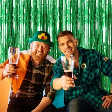 2 Pack Green Streamers Backdrop for Brilliant Party Decor