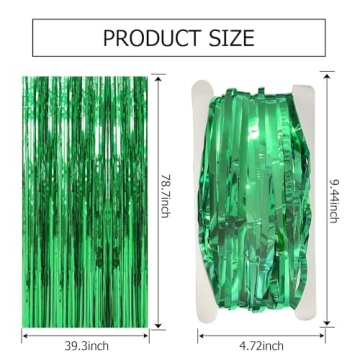2 Pack Green Streamers Backdrop for Brilliant Party Decor