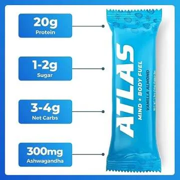 Atlas Bars Real Protein Bar Variety Pack for Healthy Snacking