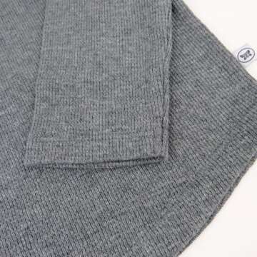 HonestBaby 5-Pack Waffle Henley Long Sleeve Shirts 100% Organic Cotton for Infant Baby and Toddler Boys, Unisex , Black Ombre, 12 Months