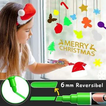 Liquid Erasable Chalk Markers - 12 Colors