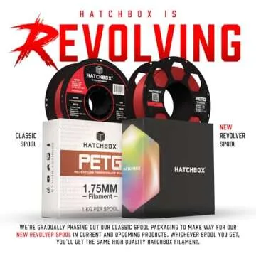 HATCHBOX PETG 3D Filament - 1kg, Precision Quality, White