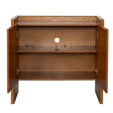 Amposei Vintage Small Sideboard Adjustable Shelf Entryway Storage