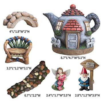LA JOLIE MUSE Fairy Garden Gnome Accessories Kit