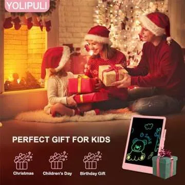 LCD Writing Tablet Doodle Board: 8.5 Inch Colorful Drawing Board Preschool Educational Toy Erasable Writing Tablet Birthday Gifts for Toddler Girls Boys (Pink)