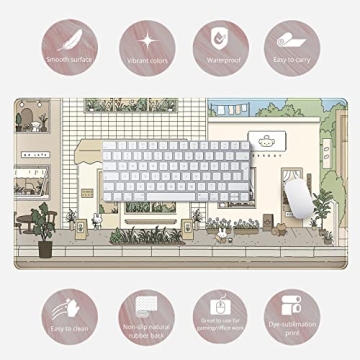 Cute Desk Mat Kawaii Mousepad for Gamers and Students