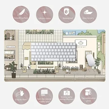 Cute Desk Mat Kawaii Mousepad for Gamers and Students