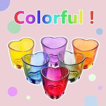 Colorful Heart-Shaped Shot Glasses Set of 12 for Any Occasion
