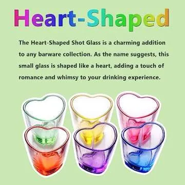 Colorful Heart-Shaped Shot Glasses Set of 12 for Any Occasion