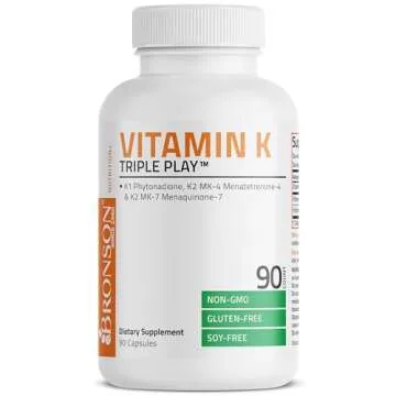 Bronson Vitamin K Triple Play for Optimal Bone Health