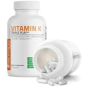 Bronson Vitamin K Triple Play for Optimal Bone Health