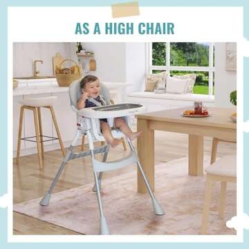Dream On Me Tabletalk High Chair - Portable & Compact