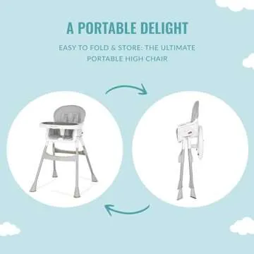Dream On Me Tabletalk High Chair - Portable & Compact