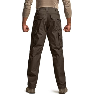 CQR Men's Tactical Cargo Pants in Raider Dark Brown