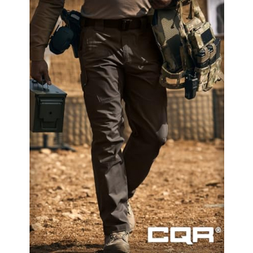 CQR Men's Tactical Cargo Pants in Raider Dark Brown